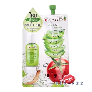 (Clearance Sales!!! ราคาพิเศษ) รวมครีมซอง Smooto สมูทโตะ เจลสิว เซรั่ม มาส์ก ลิปสติก Tomato Aloe Snail
