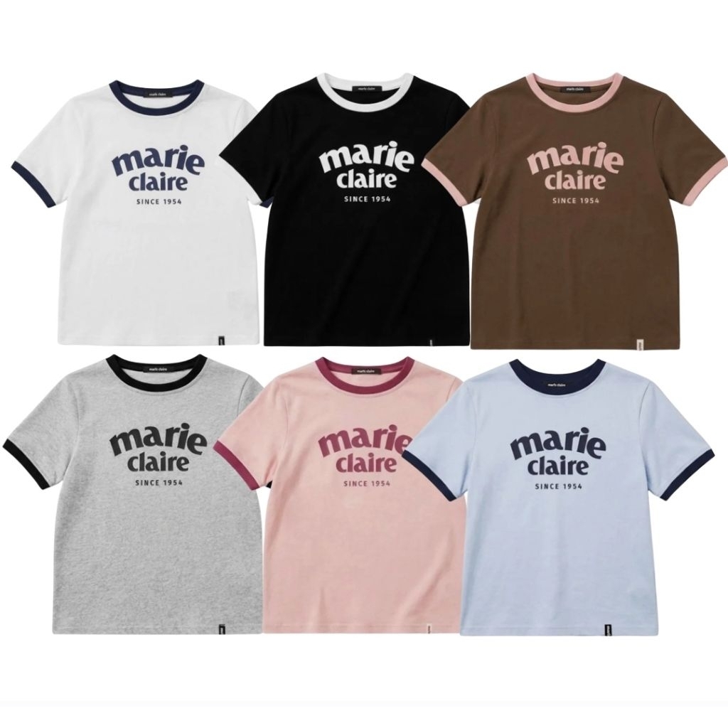 (สินค้าพร้อมส่ง!!!!) Marie Claire Marie Ringer short-sleeved T-shirt / Tank Top 🇰🇷 (ส่งแมสได้คะ🏍)