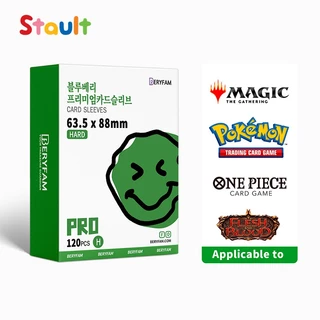 120ใบBERYFAM ซองคลุมสลีฟ ชั้นนอก ซองใส่การ์ด 63.5x88 ซองใส ใส่การ์ด ซองใสแก้วPokemon ซีรีส์Blueberry