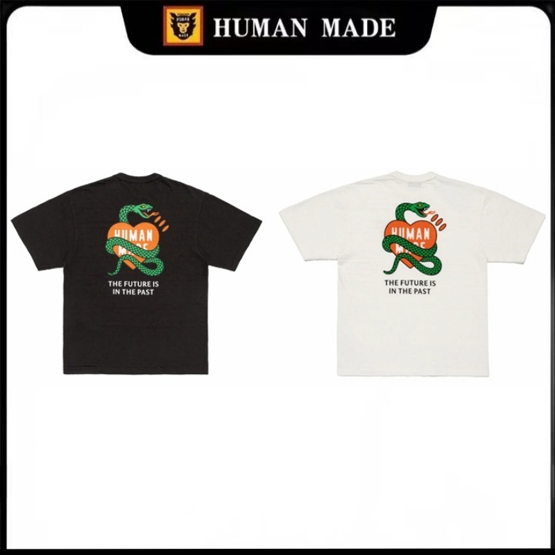 『 Human Made 』🇯🇵 พร้อมส่ง/ เสื้อ human made เสื้อคอกลมแขนสั้นพิมพ์ลายงู