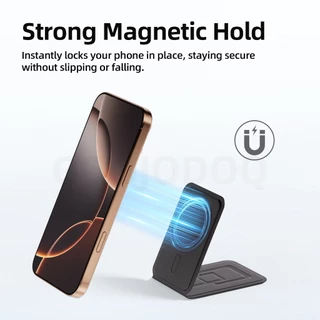 GOOJODOQ BD3017 Strong Magnetic Folding Phone Holder 360° Rotation Adjustment Ultra-Slim and Portable Comes with Metal