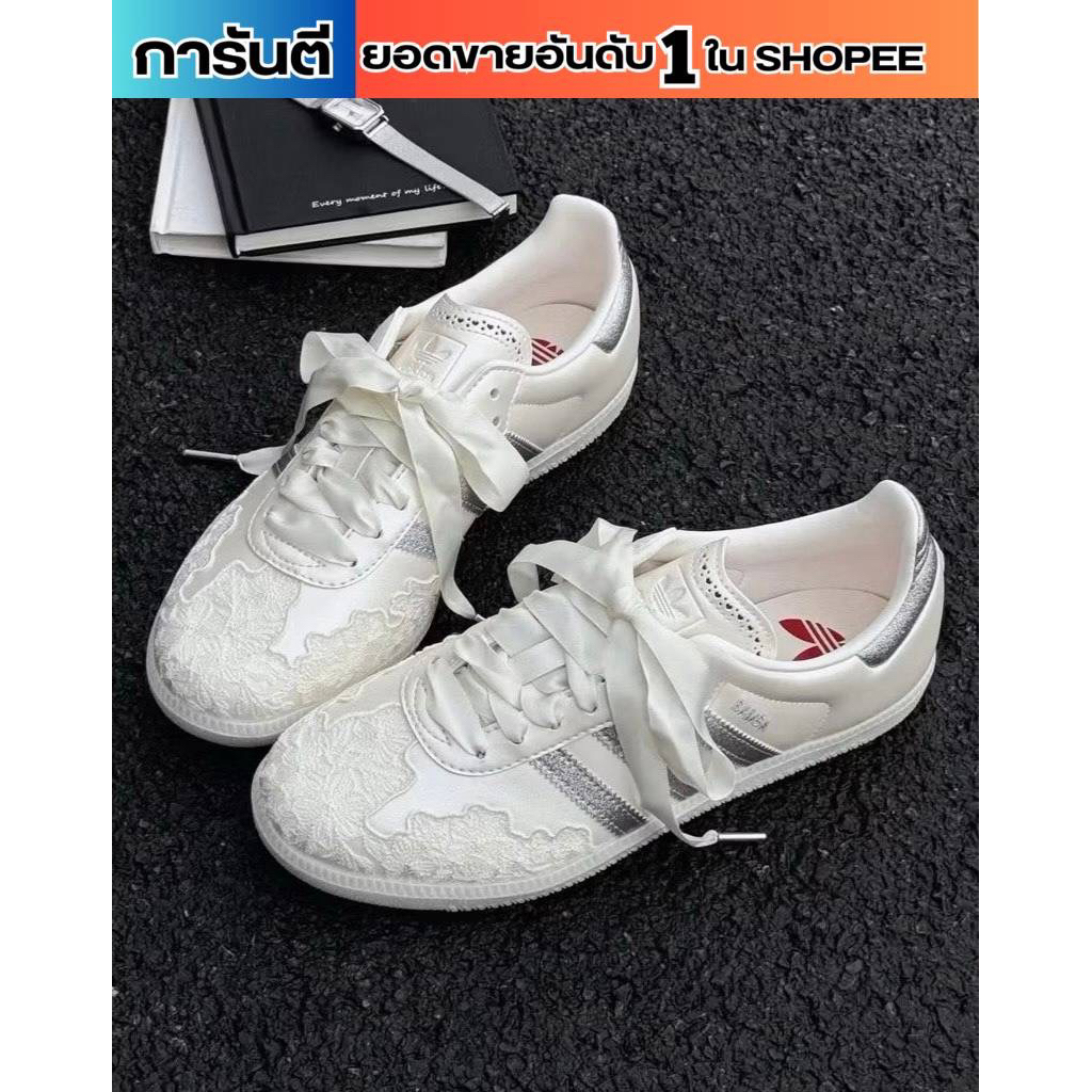 (พร้อมส่ง / รอจัดส่ง 1-2 วัน) 🇹🇭ADIDAS SAMBA OG CHALK WHITE (ล็อตป้ายไทย)