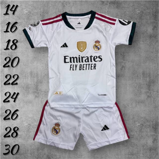 ชุดฟุตบอลชุดกีฬาเด็กเสื้อพร้อมกางเกงผ้านิ่มเย็นใส่สบายขนาดไซร้เด็ก1ขวบถึง13ขวบ