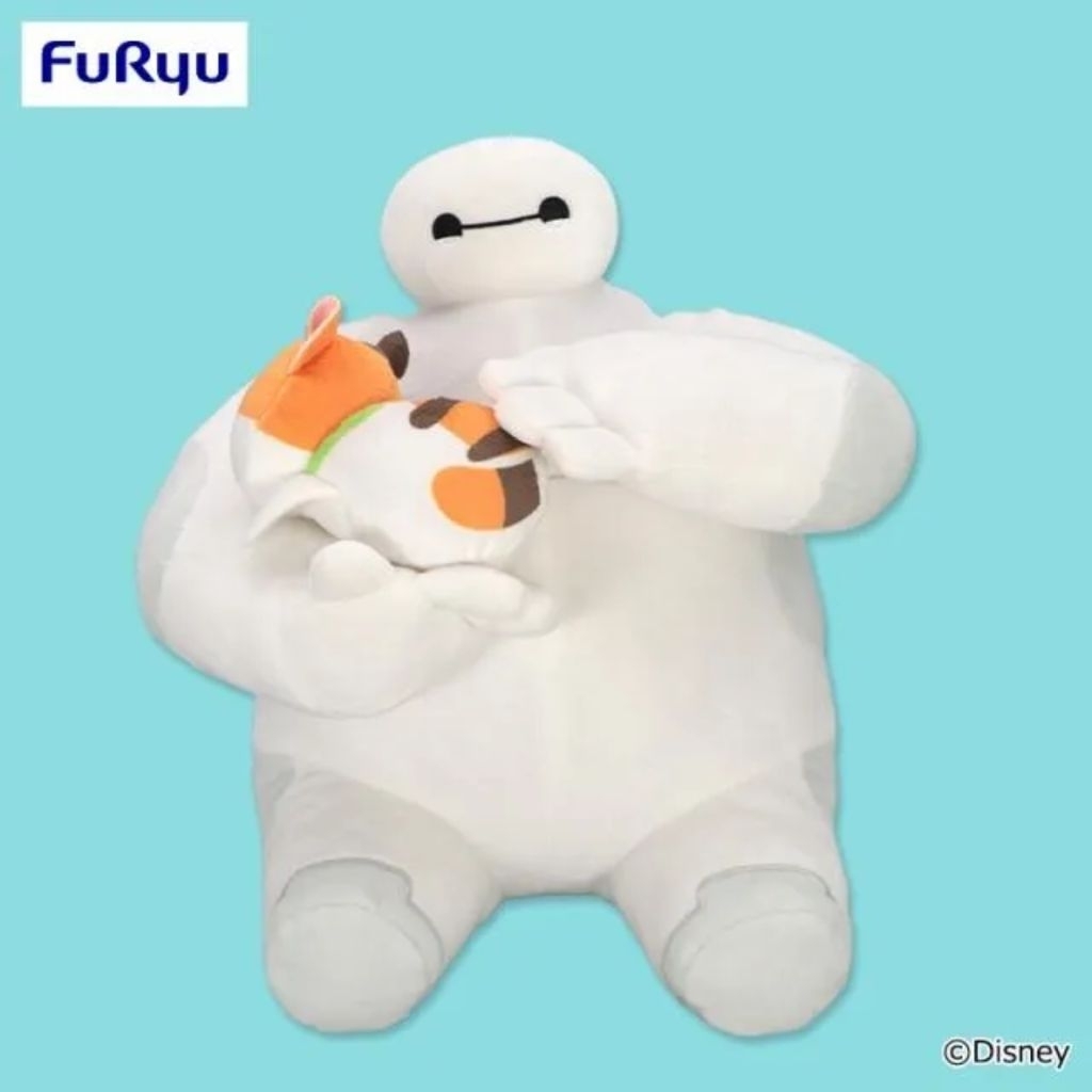 Disney Merry Creation Baymax Big Hero Smiling Mochi Cat Plush ตุ๊กตา เบย์แม็กซ์ บิ๊กฮีโร่ แมวโมจิ ลิขสิทธิ์แท้จาก🇯🇵