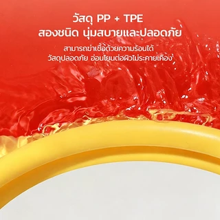 หมวกกันน้ำสระผมเด็กเล็ก ปรับรัดได้ มีฝาปิดหูกันน้ำ มีระบบไหลเวียนน้ำ 45° วัสดุ PP+TPE