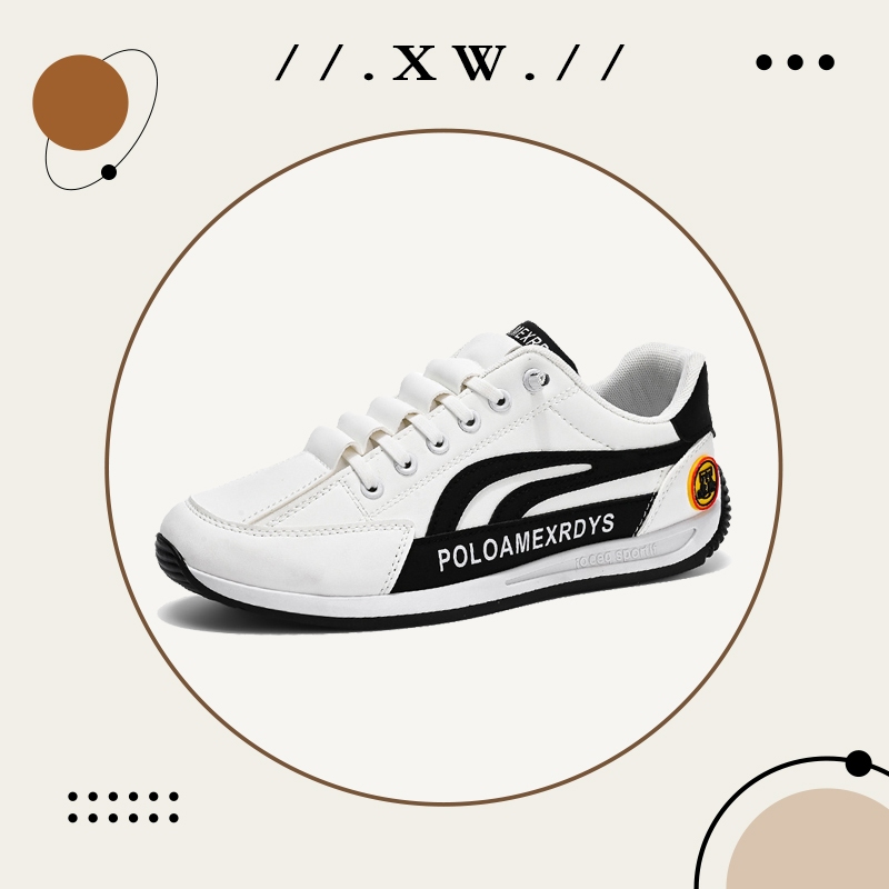XWshopee  รองเท้าลำลองผู้ชาย พื้นยางกันลื่น สวมใส่สบาย น้ำหนักเบา และมีเทคโนโลยีดูดซับแรงกระแทก ช่วยให้เท้าสบา