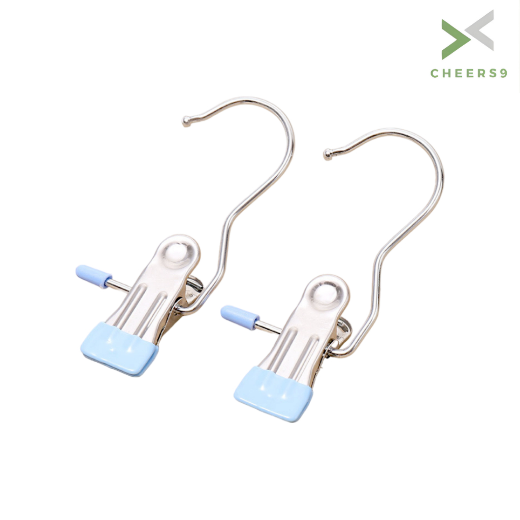 Cheers9 ที่หนีบผ้าสเตนเลส ตะขอหนีบกางเกง Stainless Steel Clothes Clips วัสดุโลหะ ไม่เป็นสนิม