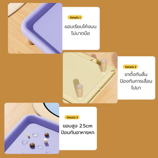 Domdompet โต๊ะวางชามอาหารสัตว์เลี้ยง ถาดวางอาหารยกสูง พร้อมขาตั้งยกสูง ป้องกันการหกเลอะเทอะ