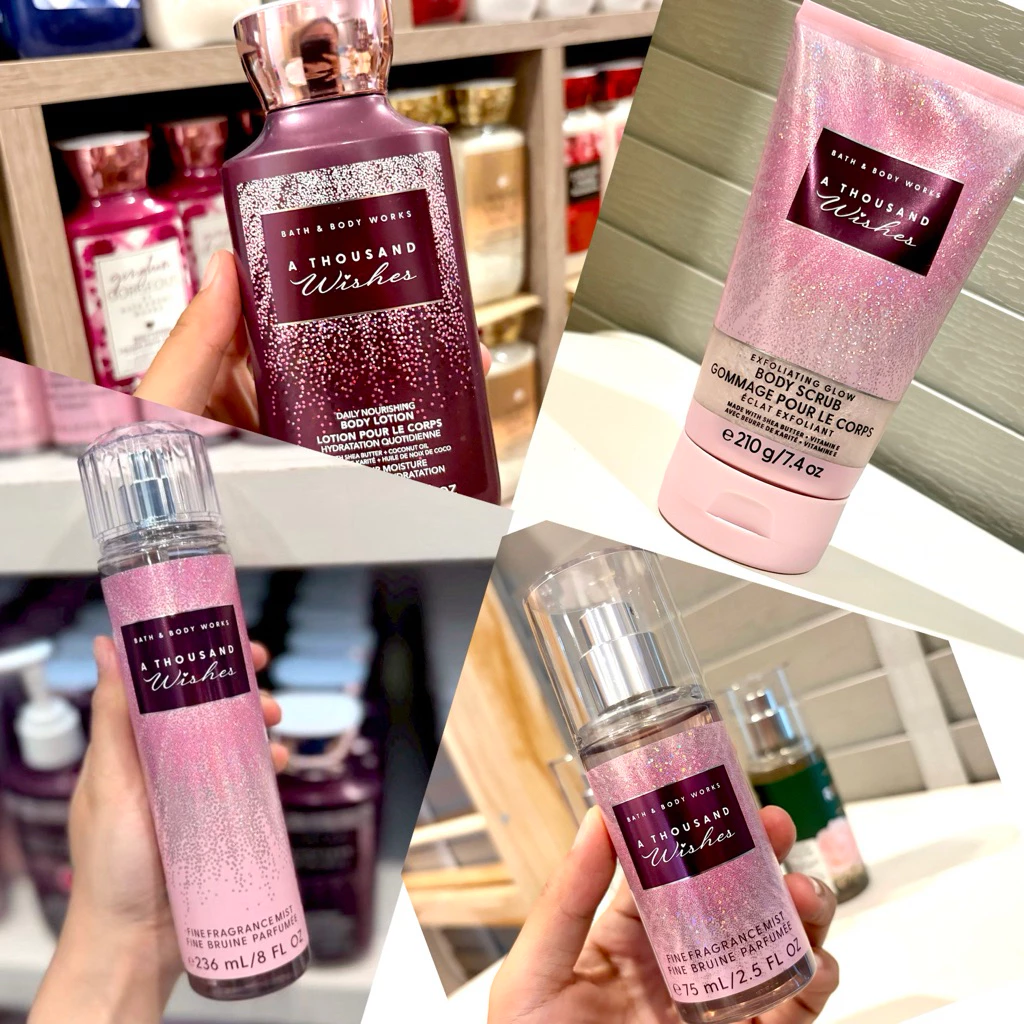 แพ๊กเกจใหม่ ของแท้ ช๊อปไทย Bath & Body Works A THOUSAND Wishes กลิ่นขายดี