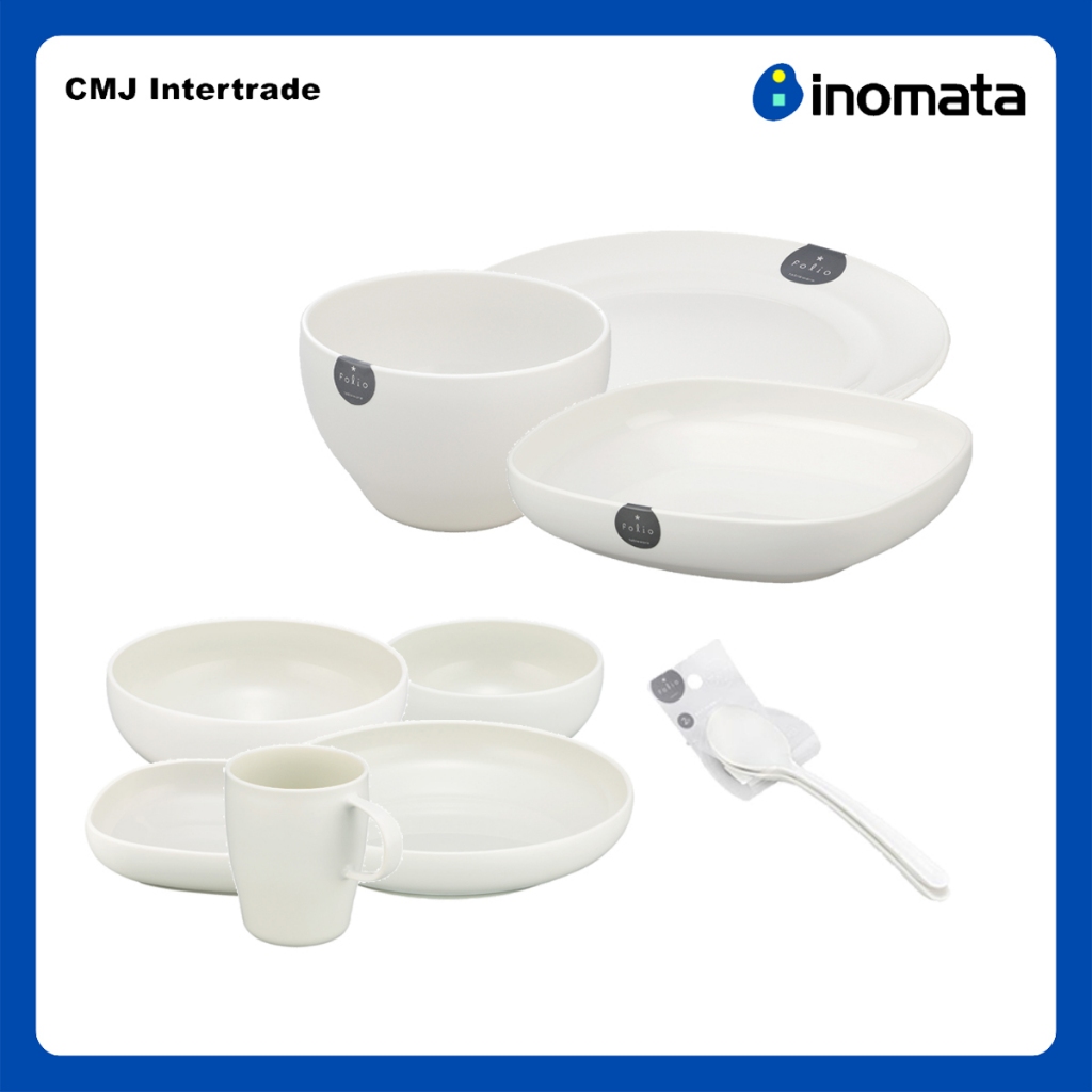 INOMATA Folio ถ้วยพลาสติก จานพลาสติก สำหรับใส่อาหาร ของใช้ภายในบ้านของแท้ จากประเทศญี่ปุ่น