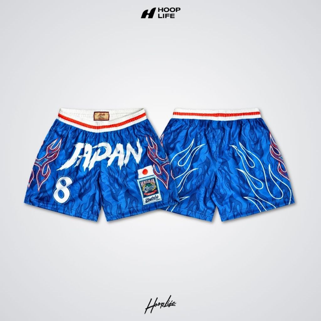 กางเกงขาสั้น กางเกงแฟชั่นเนวสตรีท HoopLife World Cup Japan Mesh Shorts