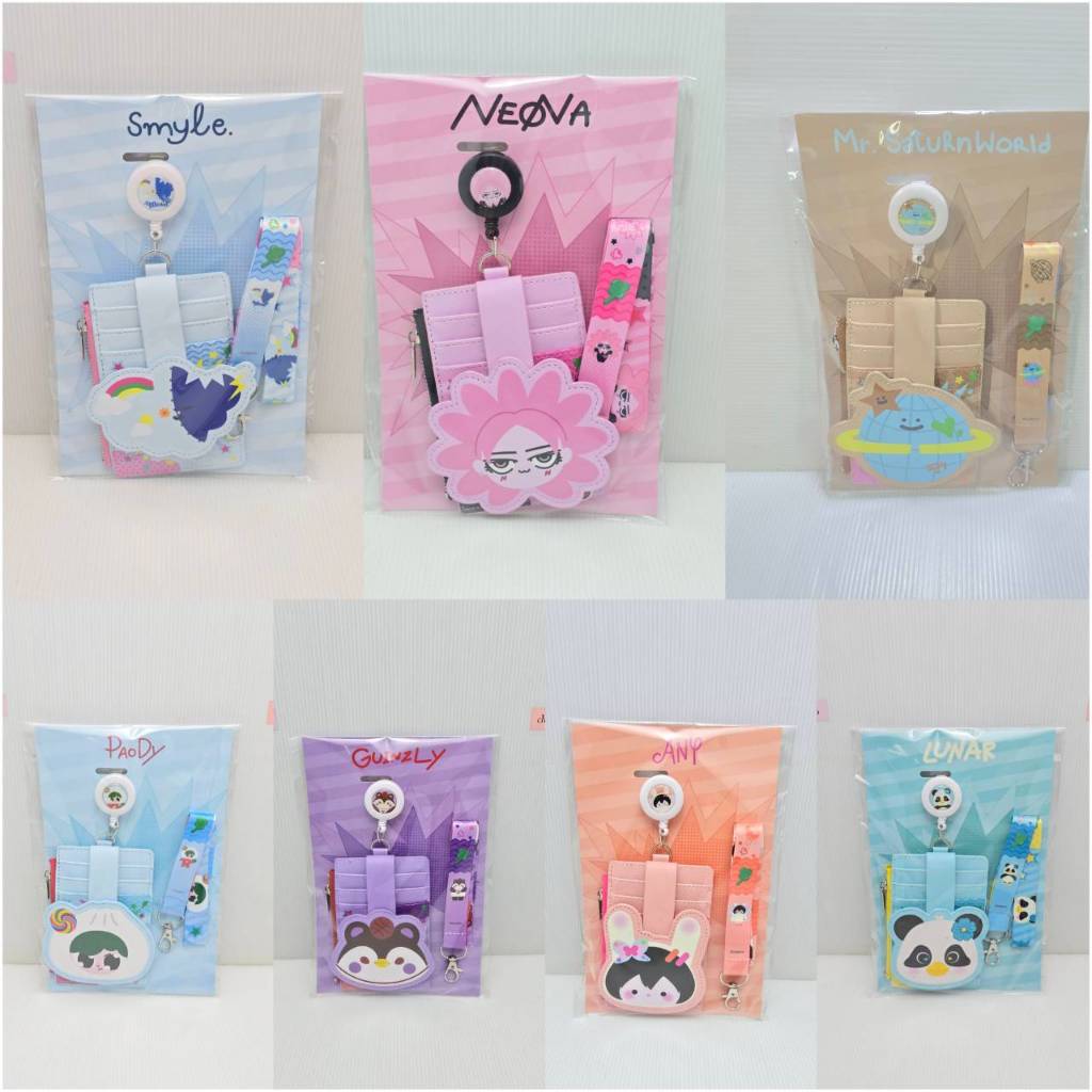 <พร้อมส่ง> สายห้อยบัตร Leather Multi Card Holder #Mr.Saturn world #Paody #Guinzly #Smyle #Neona #Any