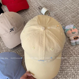 (พร้อมส่ง🛻)หมวกปักอักษร ตัว M Minimal Cap 🌼✨🧢 ปรับระดับได้ มีให้เลือกหลายสี