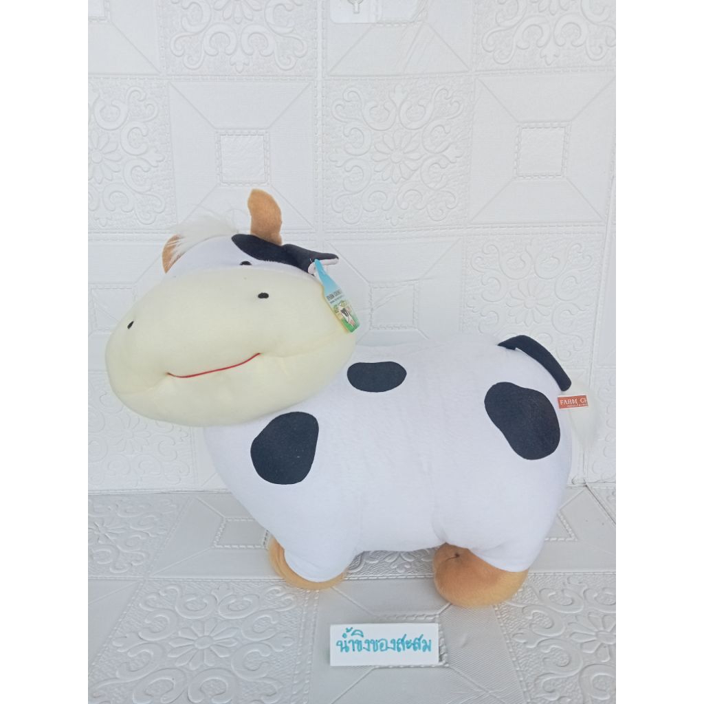 ตุ๊กตาวัว พรีเมี่ยม ฟาร์มโชคชัย "FARM CHOKCHAI"ขนาด : ความยาวประมาณ 18"**สินค้ามือสอง อาจมีตำหนิ หรื