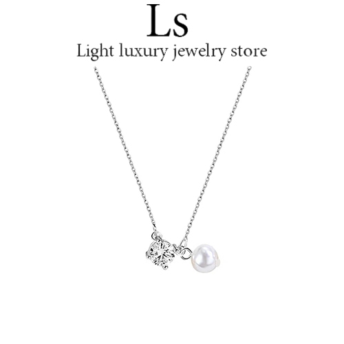 LS jewelry ✨ สร้อยคอเงิน  สร้อยแฟชั่น สร้อยเงิน925 สร้อยไข่มุก สร้อยคอเงิน ไข่มุกสีขาว
