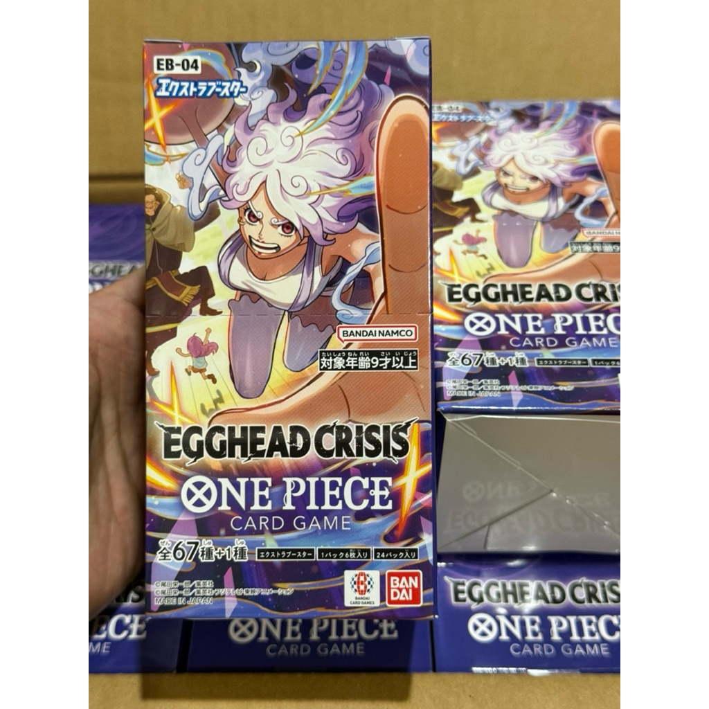 [🇹🇭EB-04 เปิด Case 17 APR เทปใส พร้อมส่ง) ONE PIECE CARD GAME EXTRA BOOSTER EGGHEAD CRISIS (1 Box : 24 Packs) BANDAI แท้