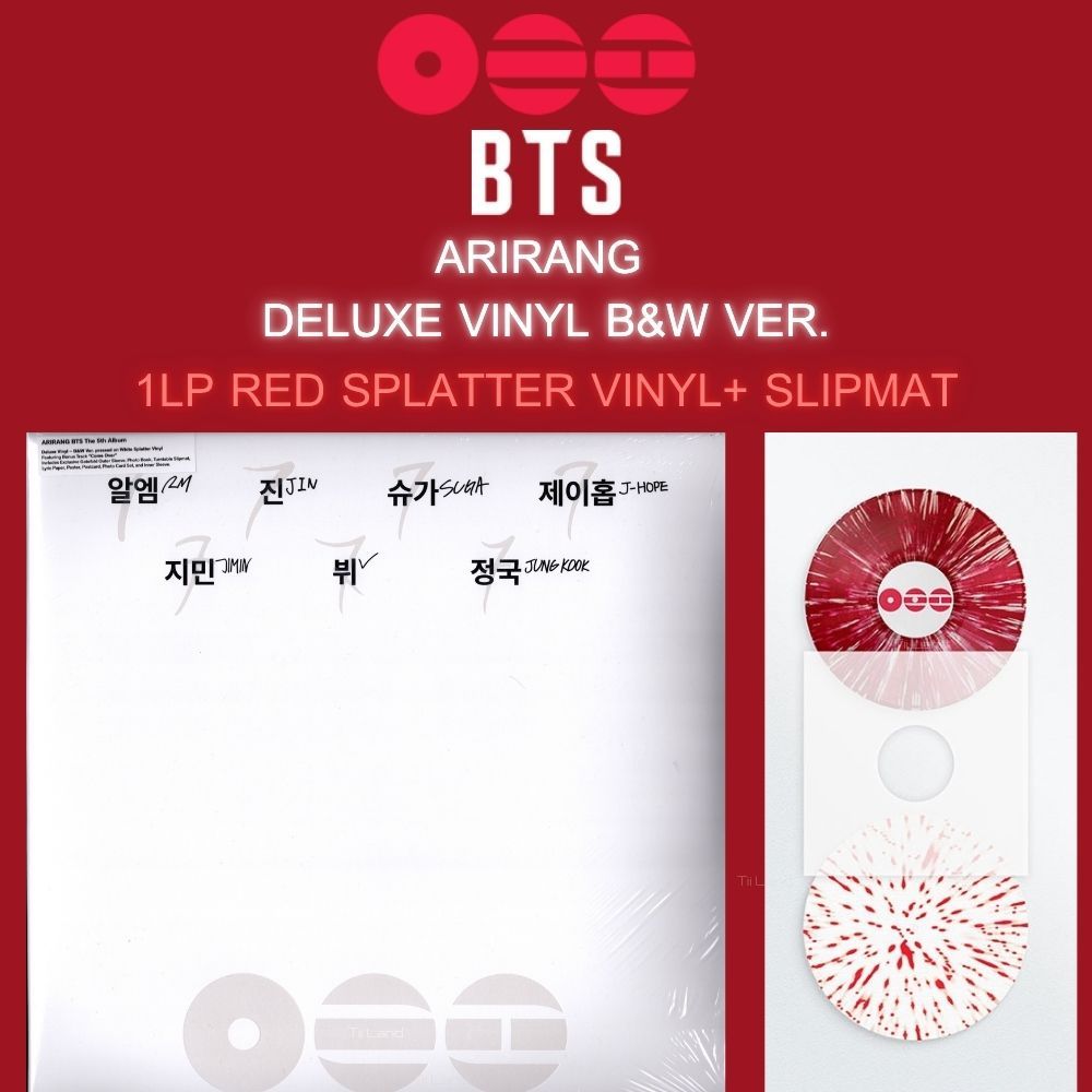 แผ่นเสียง BTS อัลบั้ม Arirang (1LP Deluxe Vinyl B&W Ver.) (RED SPLATTER VINYL) (ใหม่/ซีล) ปี 2026