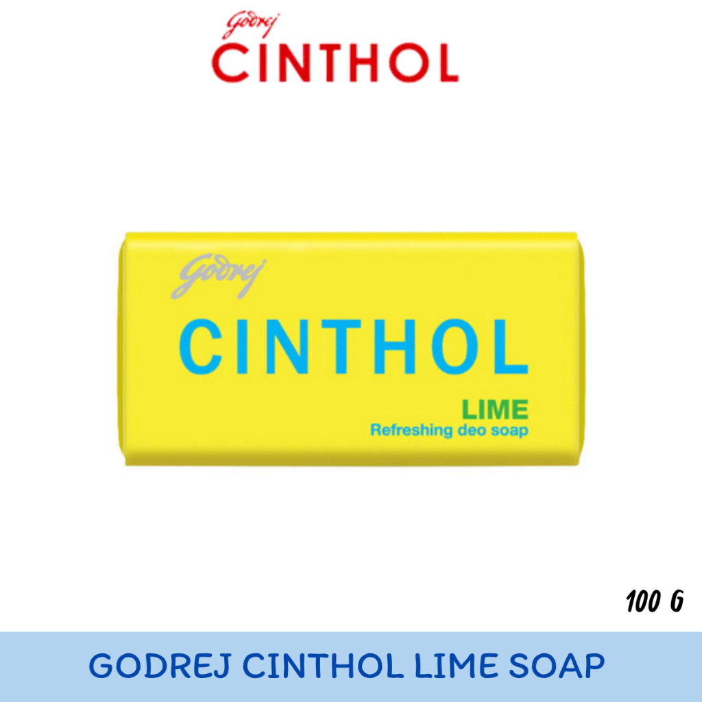 Godrej Cinthol Lime Soap สบู่ซินทอล สูตร Lime ขนาด 100 กรัม สบู่ซิลทอล เหมาะสำหรับผู้ที่เป็นสิว เม็ด ผด ผื่น คัน
