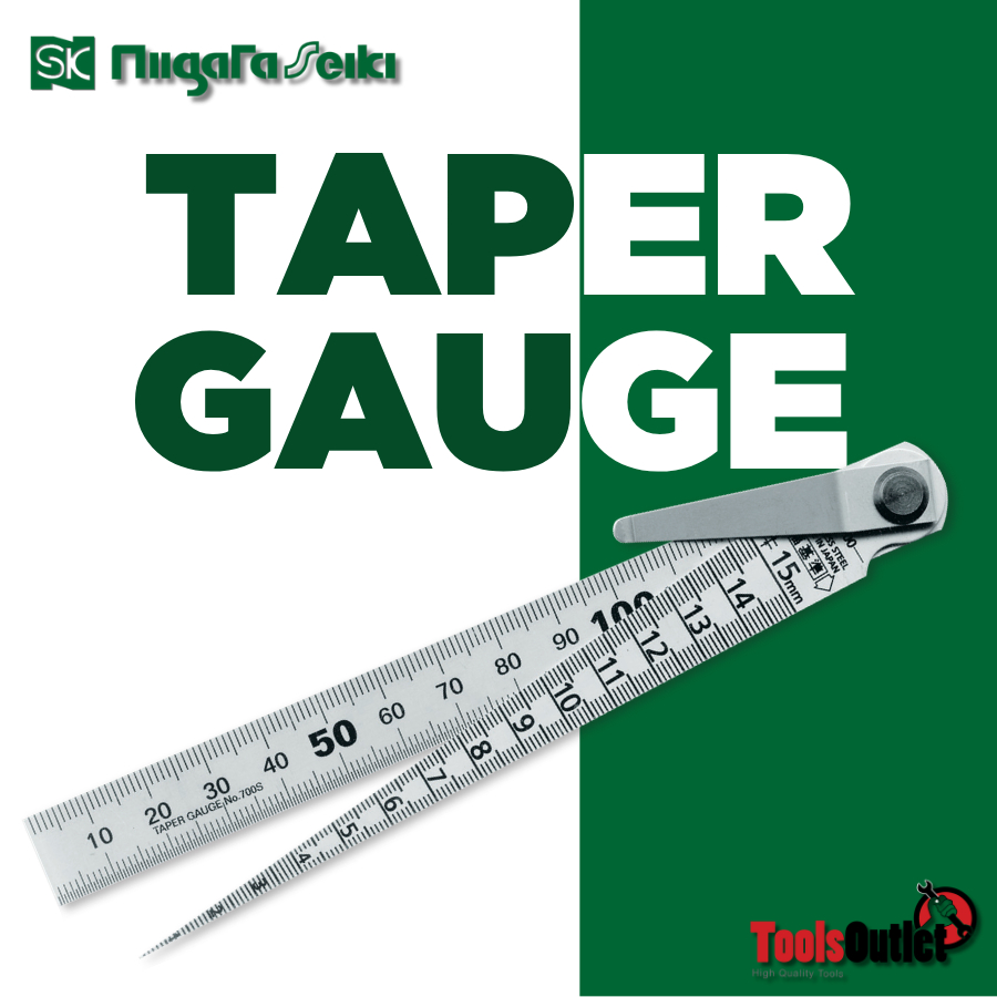 SK Niigata Seiki Taper Gauge with ruler เตเปอร์เกจพร้อมไม้บรรทัดแสตนเลสรุ่น TPG-700S (007200)
