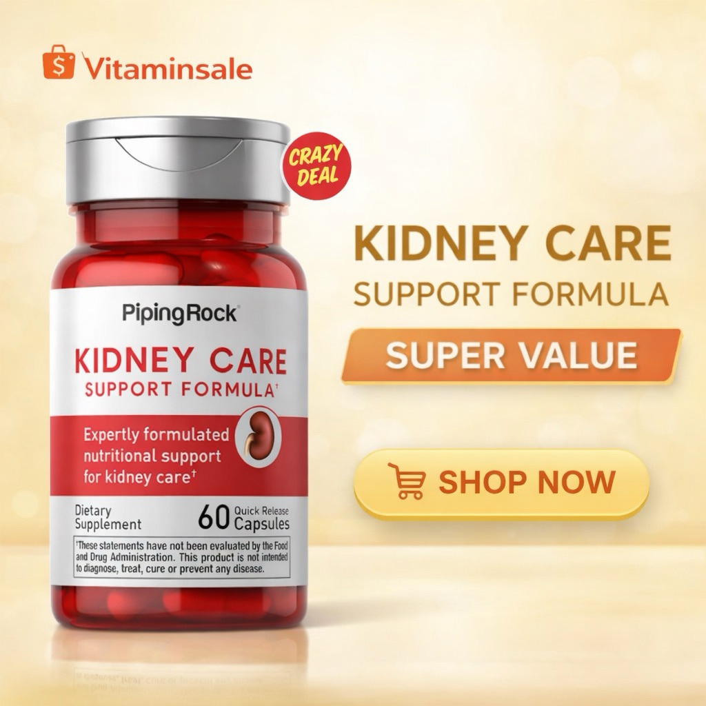 Piping Rock Kidney Care Cleanse 60 Quick‑Release Capsules