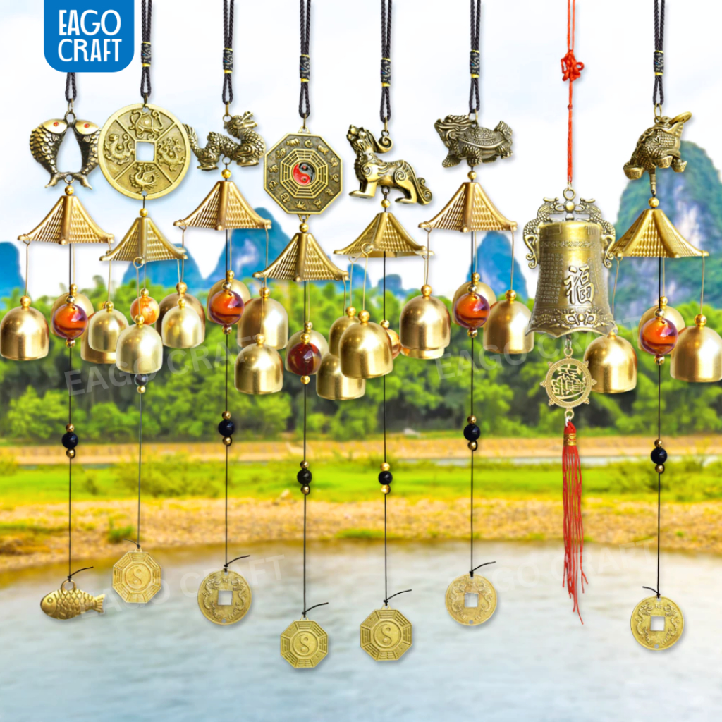 กระดิ่งลม3ลูกเรียกทรัพย์ โมบายปรับฮวงจุ้ยเสียงใสกังวาล ปรับราศีเสริมดวงชะตา แขวนประดับเสริมบารมีบ้าน