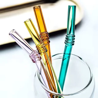 พร้อมส่งจากไทย ชุดหลอดแก้ว 5 ชิ้น หลอดดูดน้ำ หลอดแก้วตรง + โค้ง + แปรง รวม 5 ชิ้น แก้วบอโรซลิเกติด