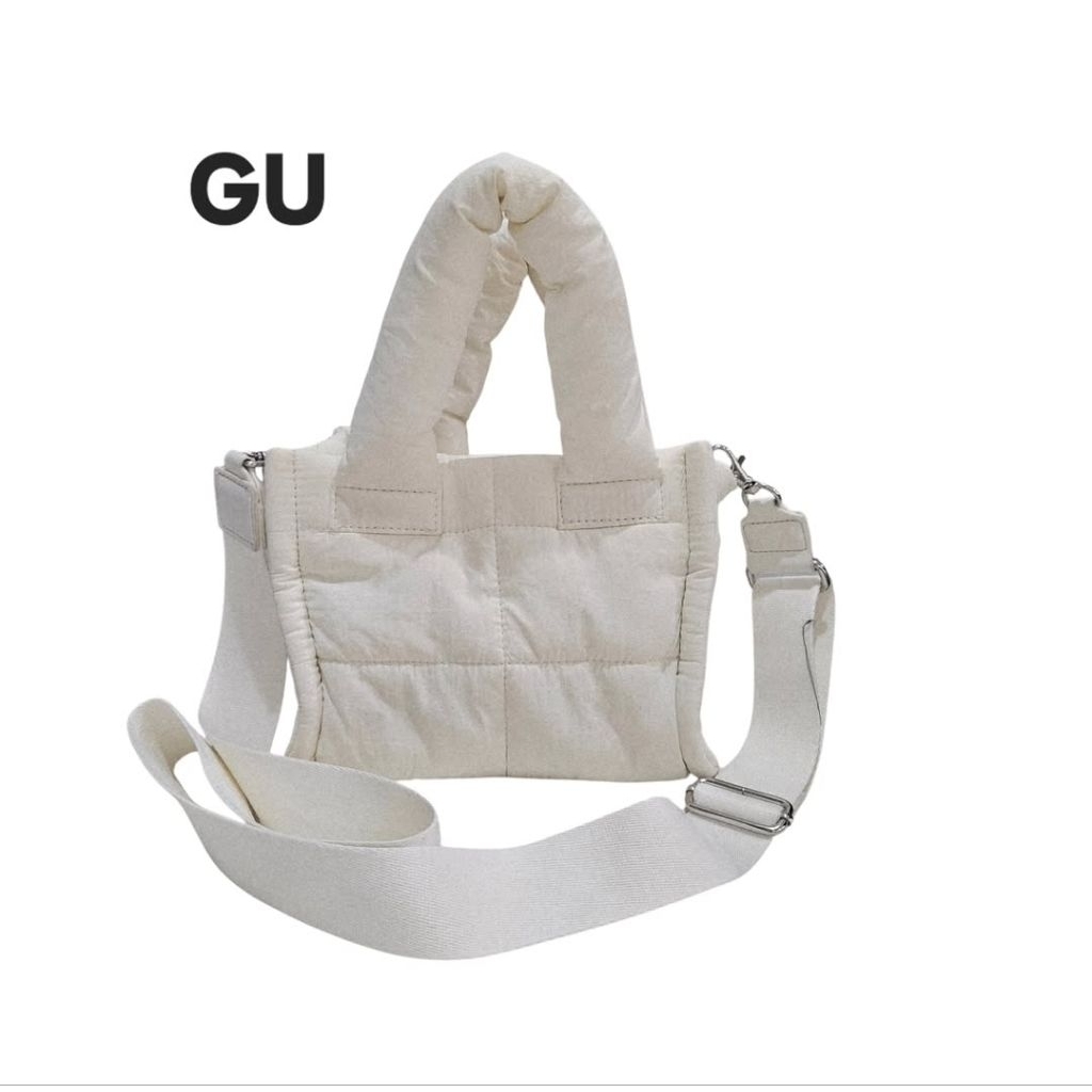 กระเป๋า GU Puff Mini Shoulder Bag กระเป๋าถือและสะพาย ไหล่ กระเป๋าน่มนิ่ม