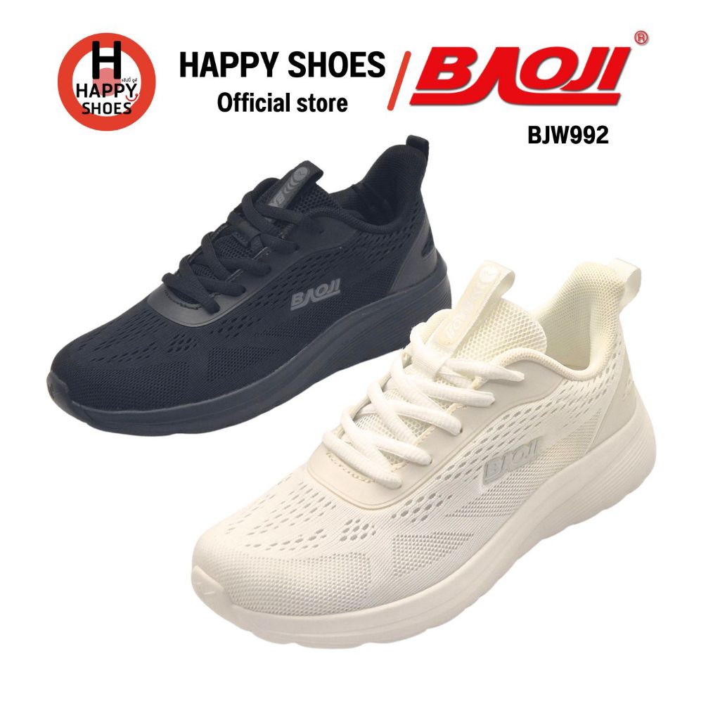 BAOJI บาโอจิ BJW992 รองเท้าผ้าใบ สำหรับผู้หญิง เบอร์ 37-41 นุ่ม เบา สวมใส่สบายเท้า