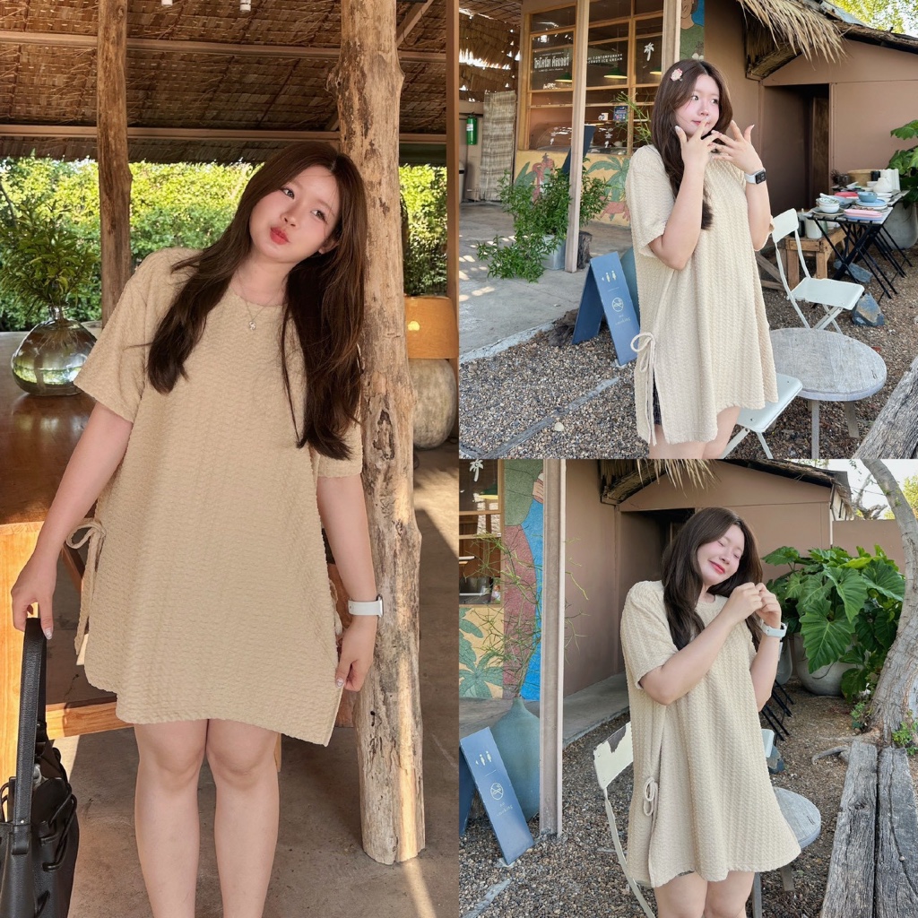 เสื้อยืด โอเวอร์ไซส์ ผูกข้าง - Cloudy Oversized