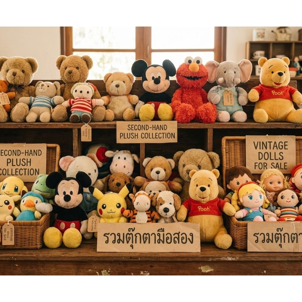 รวมตุ๊กตา มือสอง หลายเรื่อง หลายแบบ
