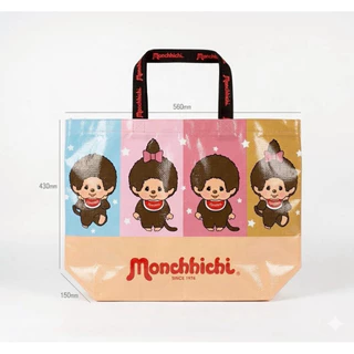 ถุงผ้า ถุงช็อปปิ้ง Monchhichi ผ้ากระสอบหนา ใบใหญ่