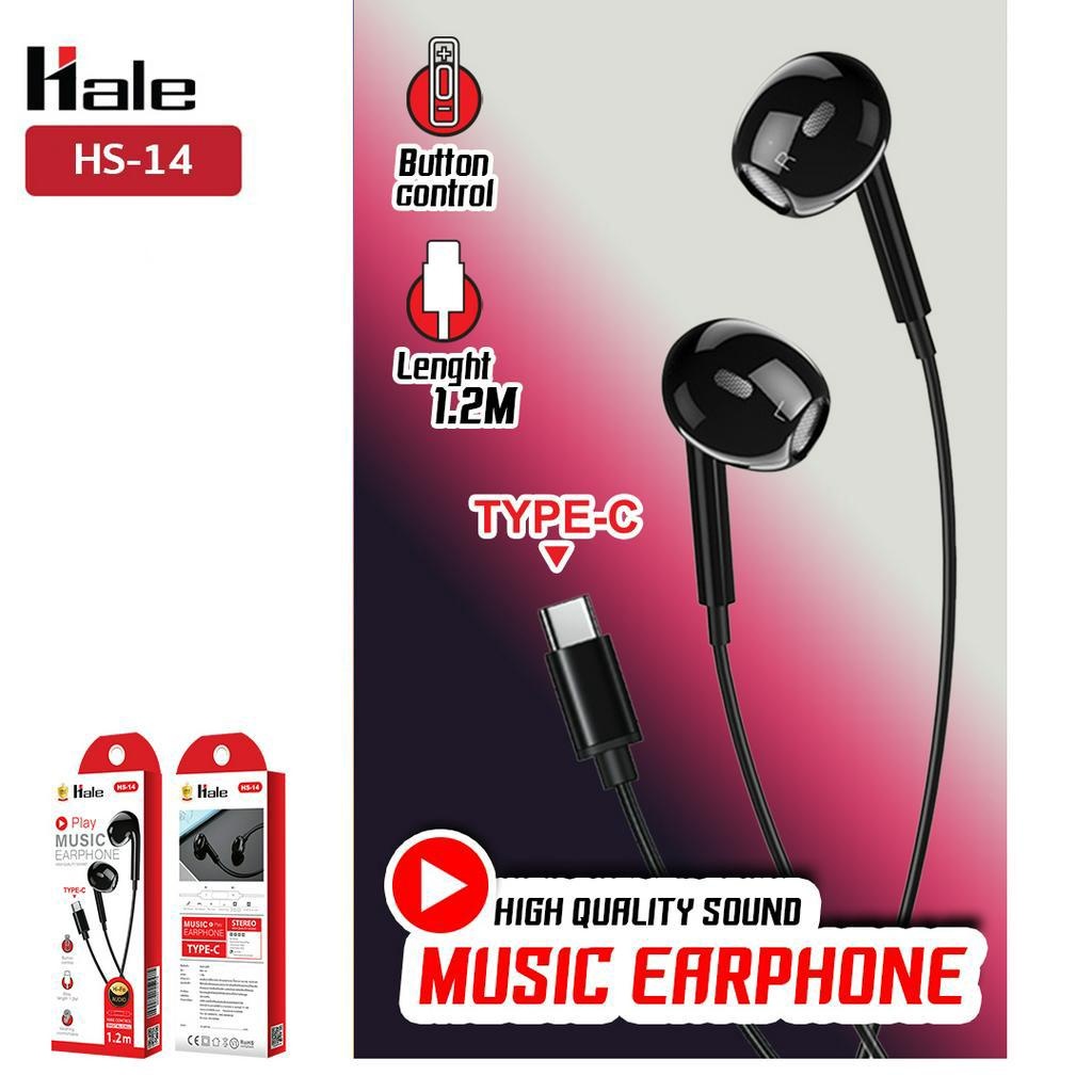 HNT หูฟัง Type-C แบบสายสมอลทอร์ค Type-C Earphone หูฟังไทป์ซี Model. HS-14  HS-16 HS-17