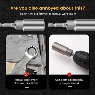 2 ชิ้น/4 ชิ้น บล็อกยิงหลังคา 8MM/10MM/12MM/14MM Power nut ใช้กับสว่าน หัวบล็อกแม่เหล็ก ขยาย 80MM บล๊อกหกเหลี่ยม