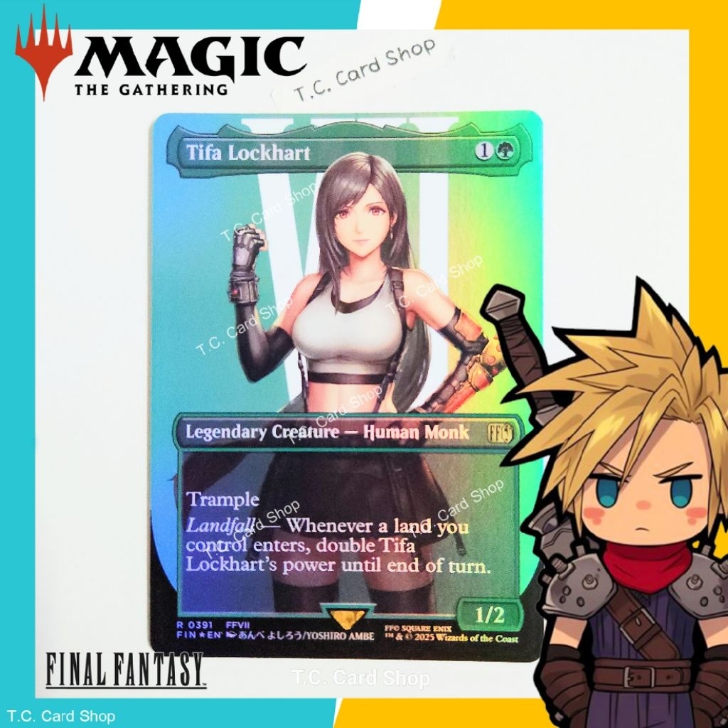 Tifa Lockhart (Borderless) - R0391 FFVII - Final Fantasy - Magic the Gathering (MTG) (FIN)