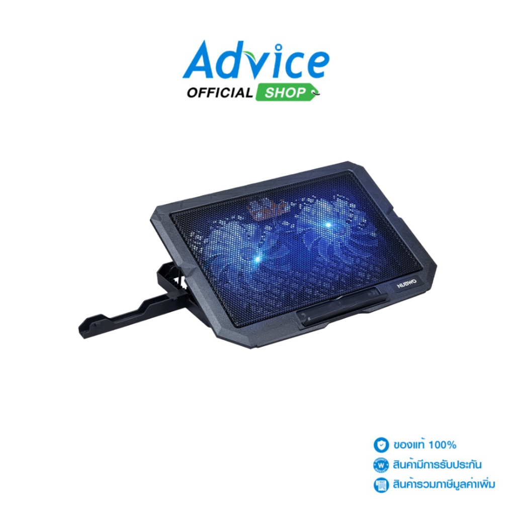 NUBWO Cooler Pad (2 Fan) NF-214 Black - A0160051