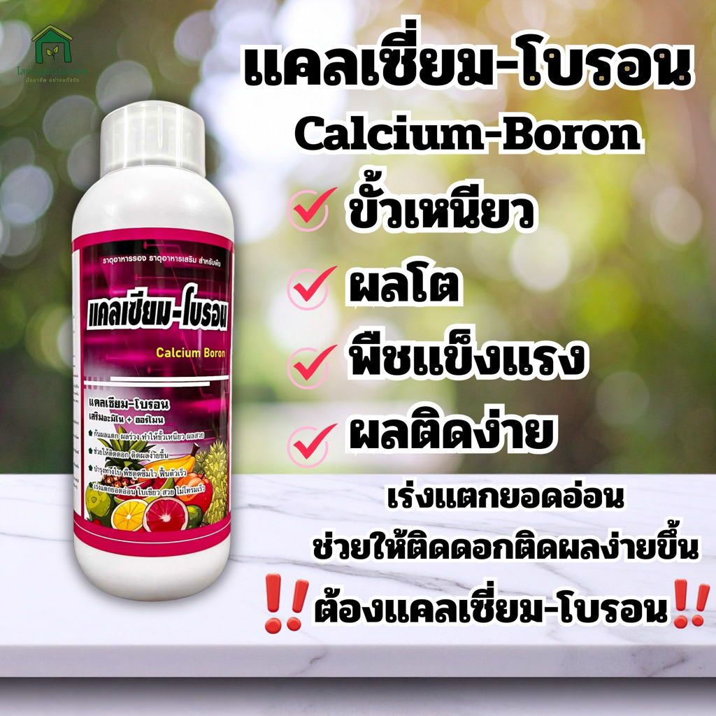 🍃พร้อมส่ง✅ แคลเซียมโบรอน เสริมอะมิโนและฮอร์โมน | 500 ซีซี /1 ลิตร ดอกไม่ร่วง ผลไม่แตก ขั้วเหนียว ขยายขนาดผล ผลแน่น