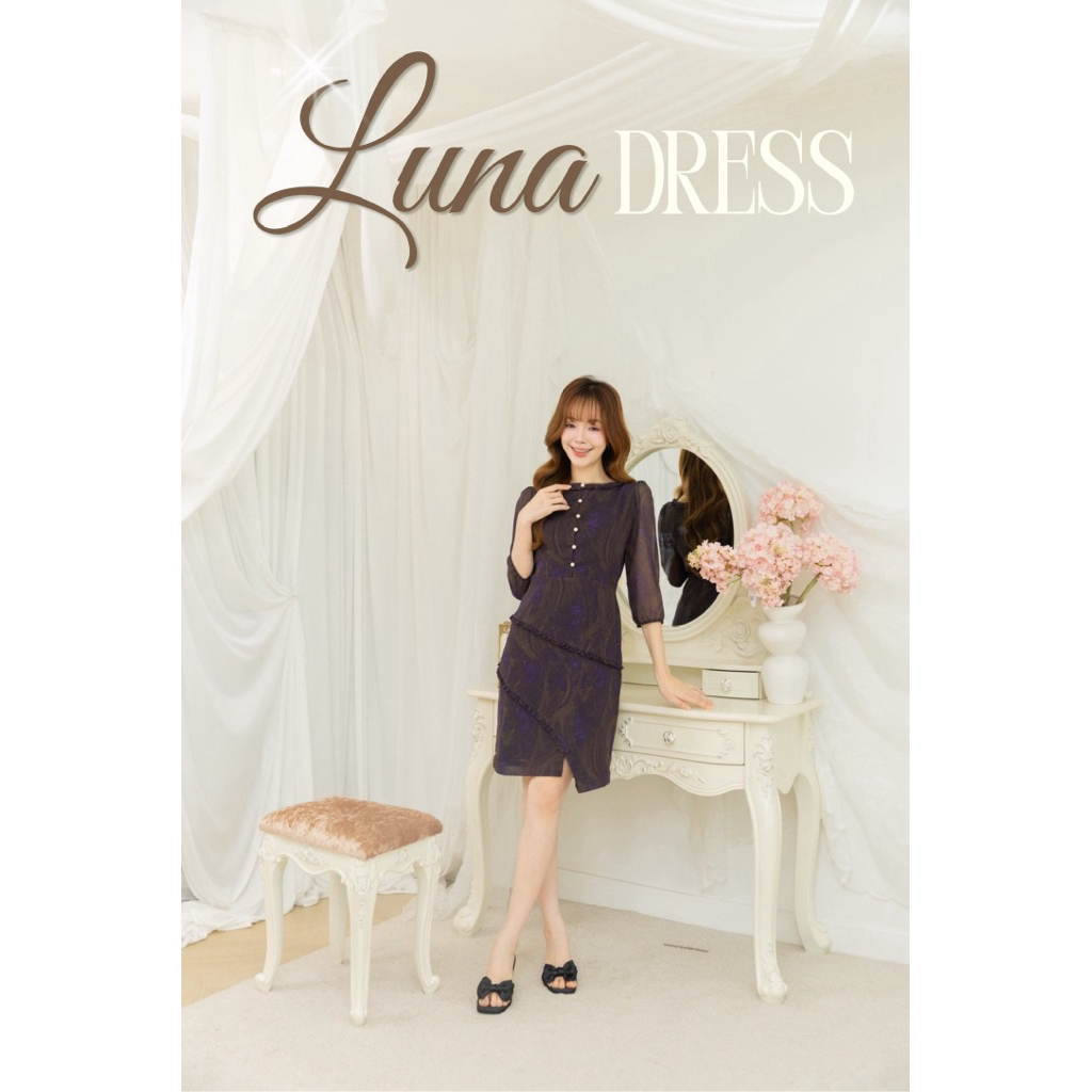 🖌️Luna Dress 🖌️*งดกดคืนสินค้าค่ะ** อ่านรายละเอียดสินค้าให้ครบถ้วนก่อนสั่งซื้อนะคะ