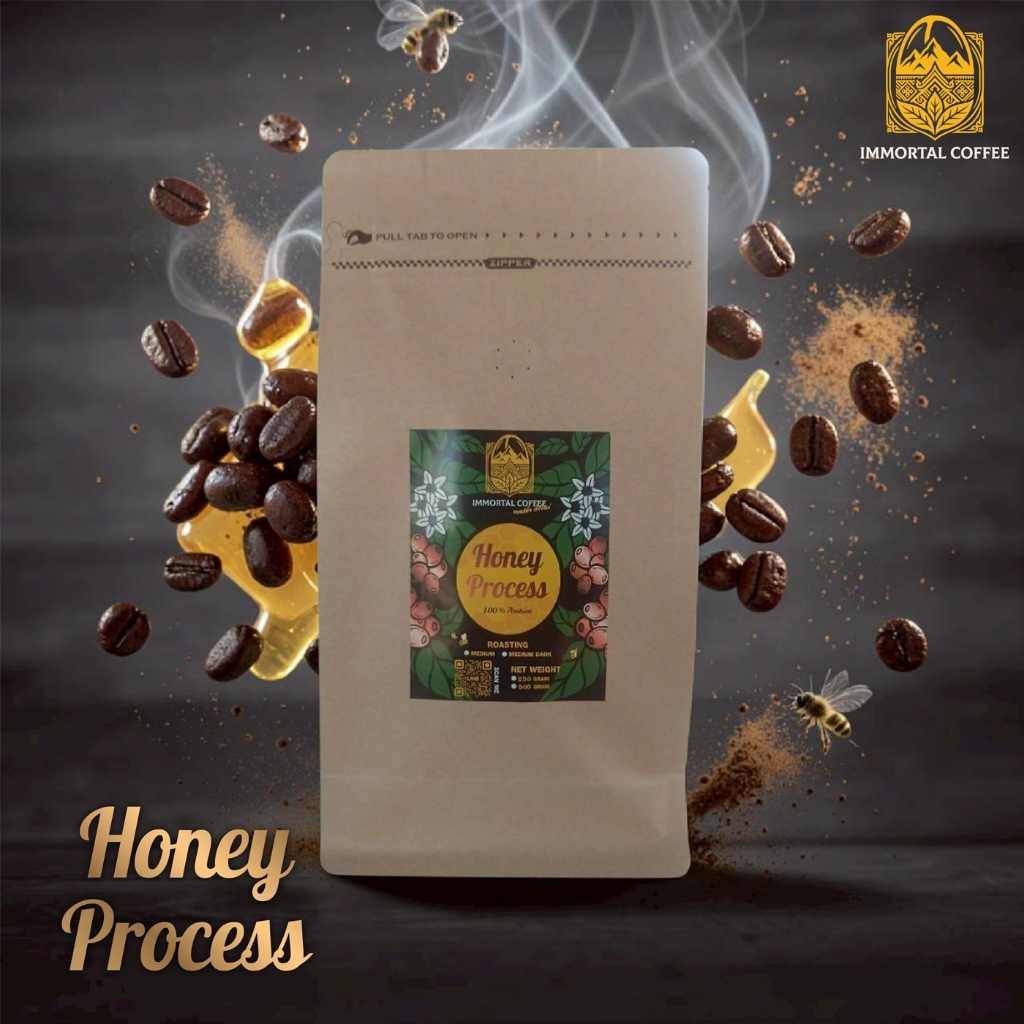 เมล็ดกาแฟ Honey Process Arabica 100%