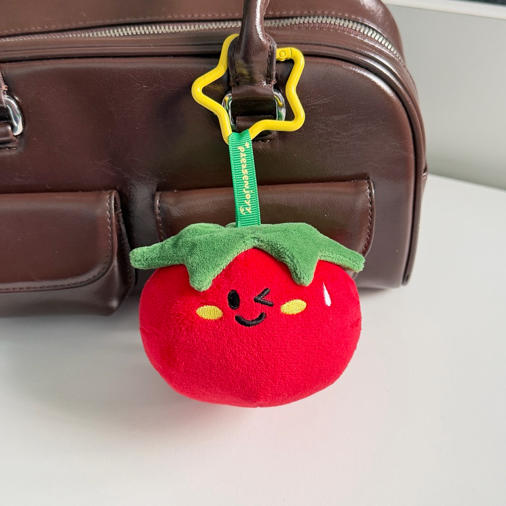🍅 K.TOMATO doll keyring Ver. ลูกอ้วม ❤️ มีหน้า 2 ฝั่ง 🍅 ตุ๊กตาพวงกุญแจมะเขือเทศ by pleasenjoyy