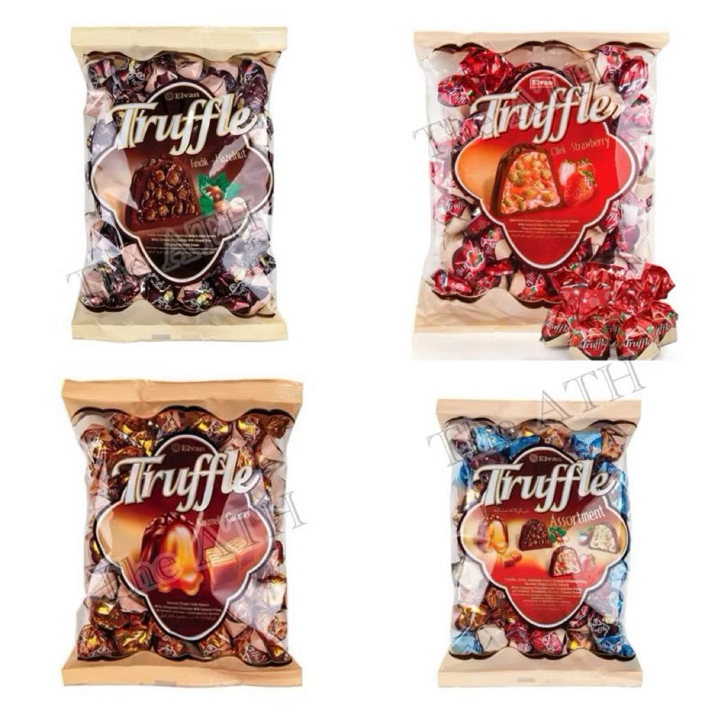 Elvan Truffle ช็อกโกแลตสอดไส้ มี 4 รส น้ำหนัก 500 กรัม  สินค้ามีฮาลาล จากประเทศตุรกี