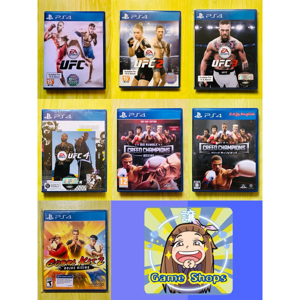PS4 Games [S/P] UFC 1-4 ,Creed Edition ,Karatee