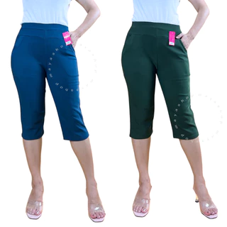 กางเกง4ส่วน ผ้ายืดเกาหลี 3XL 5XL 6XL เอว 28-48 ไซส์ใหญ่ กางเกงคนอ้วน สาวอวบ [736] MAYA SHOP