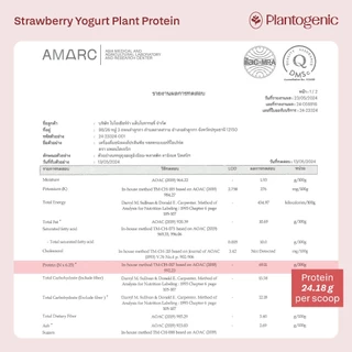 Plantogenic - Strawberry Yogurt Plant Protein โปรตีนพืชสตรอว์เบอร์รี่โยเกิร์ต 24g NON-GMO เปรี้ยวอมหวาน (Plant-based)