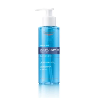 Eucerin DERMOREPAIR SOLUTION CLEANSING GEL 200 ML ยูเซอริน เจลล้างหน้า เหมาะสำหรับผิวบอบบาง แพ้ง่าย