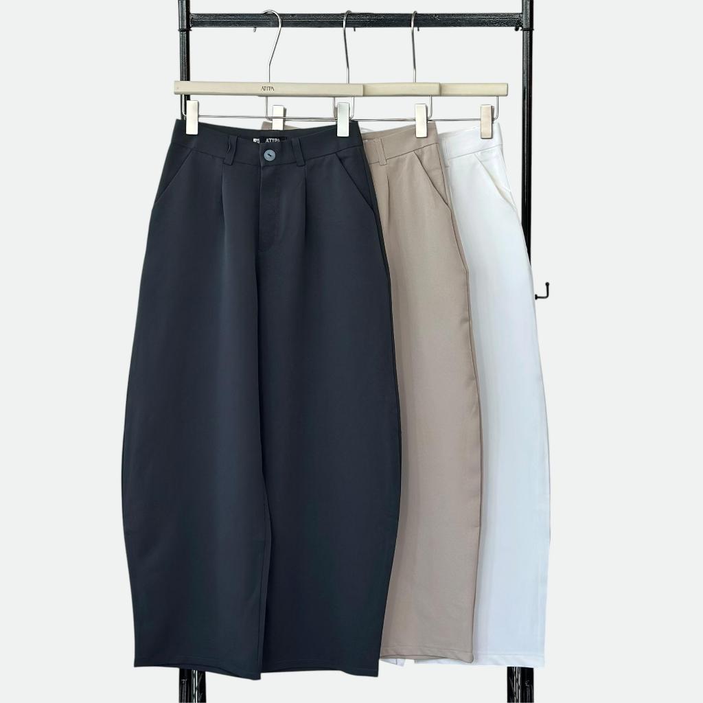 Atipashop - Sandy Barrel Pants กางเกงขายาวทรงบาร์เรียล