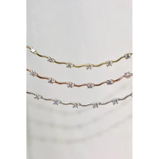 TROPHIES.CO - Swirly gem bracelet กำไลเพชร สร้อยข้อมือเพชร
