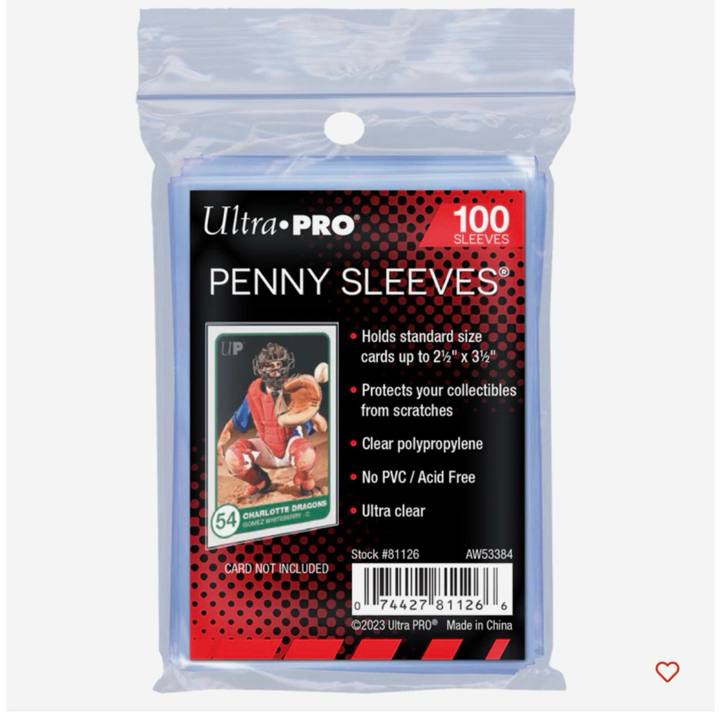 🚚Ultrapro Penny Sleeves  100ct/500ct PENNY SLEEVES 2.5" x 3.5" Soft Trading Card Protectors ซองนุ่มใส่การ์ดคุณภาพเยี่ยม