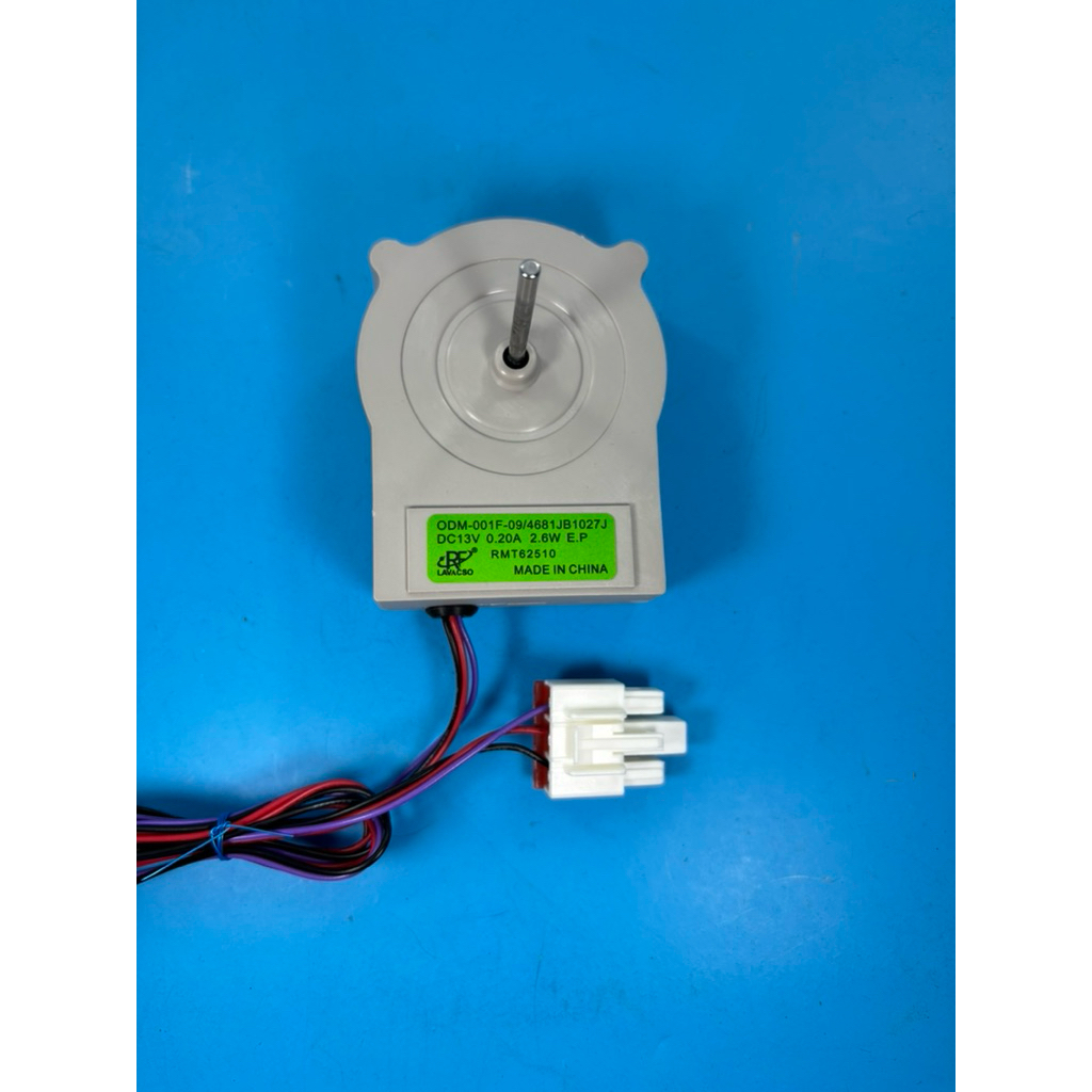 ST1971 LG 4681JB1027J # A-34 มอเตอร์พัดลมตู้เย็น LG แกน 3 MM.ยาว 4 CM. DC13V. 0.20A. 2.6W ODM-001F-0