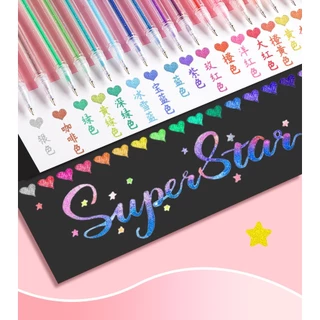 ปากกากาเพชร สีวิ้งๆมาก ปากกากากลิตเตอร์ แพค12 ชิ้น
