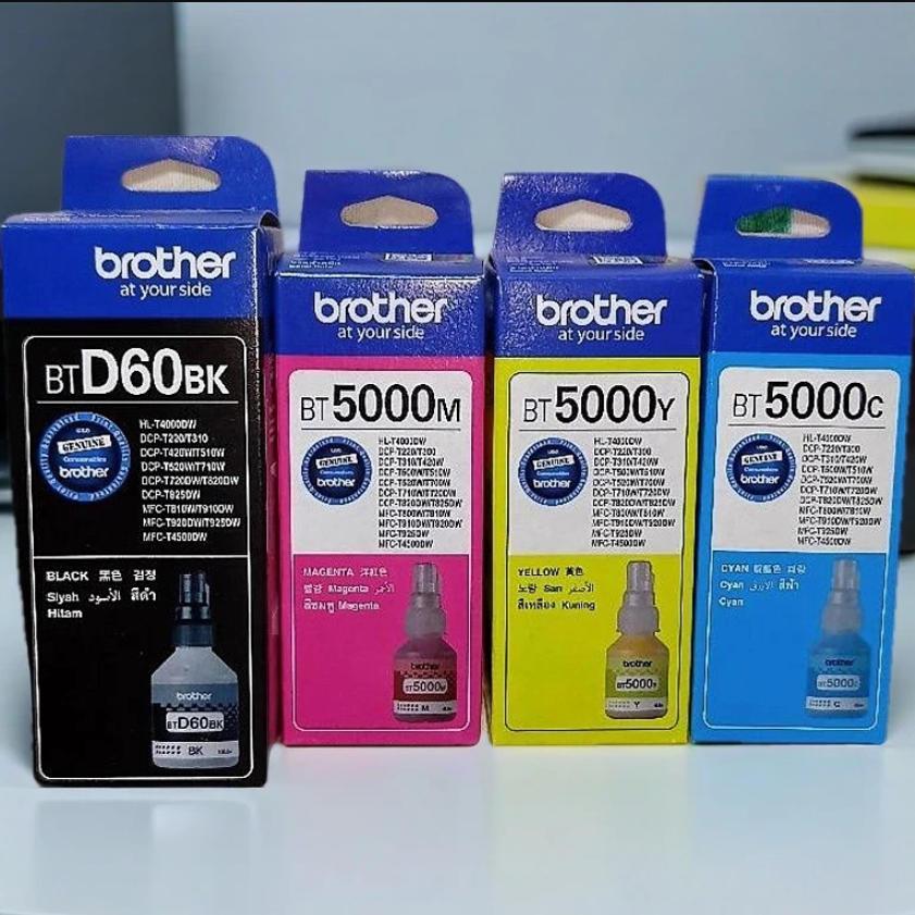 Brother BT-D60BK/ BT5000CMY 4 สี น้ำหมึกแท้พร้อมกล่อง เหมาะสำหรับT310 /-T510 /T710T810W/T910/T4000
